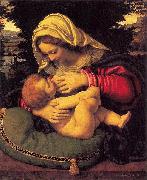 Andrea Solario Madonna of the Green Cushion oil painting artist